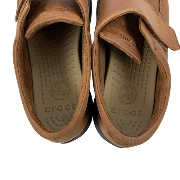 Anodyne Shoes Mens Size 13 W Brown Strap On Leather Orthopedic Diabetic Comfort main image 7